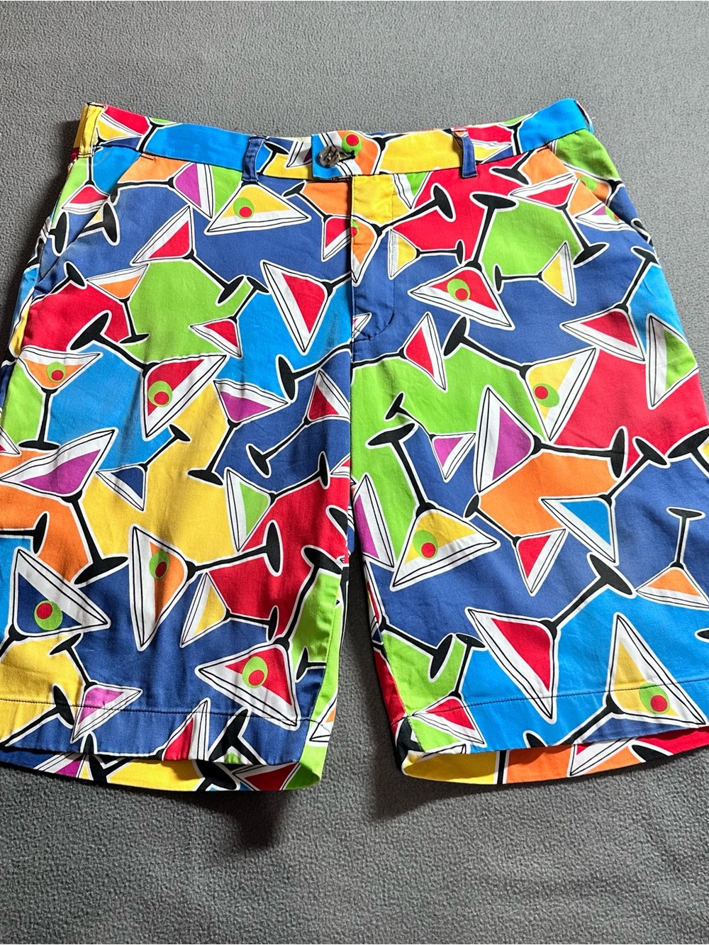 Loudmouth Men's Multicolor Martini Print Shorts